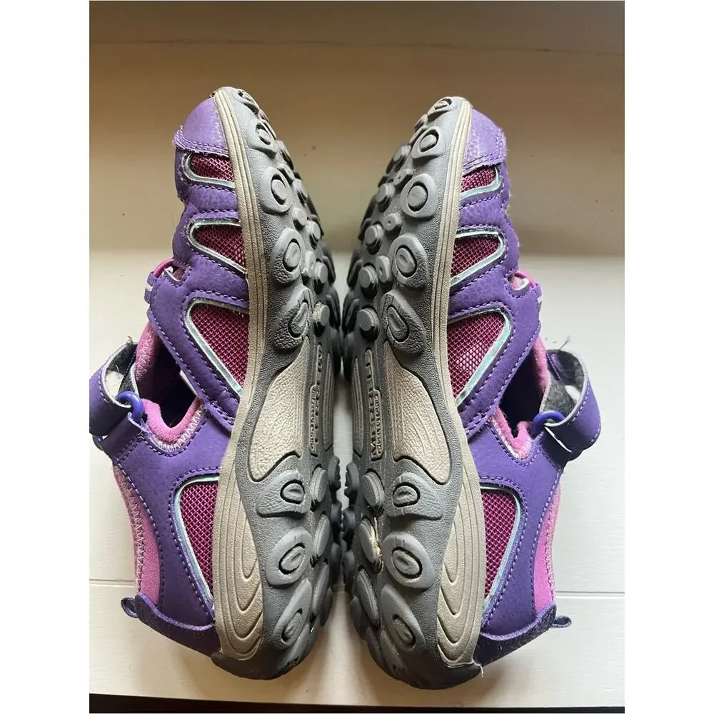 Kids Merrell Hydro H20 Hiking Water Closed Toe Sandals Girls Size 3 Pink Purple